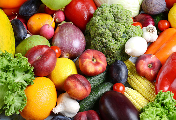 Fresh vegetables and fruits